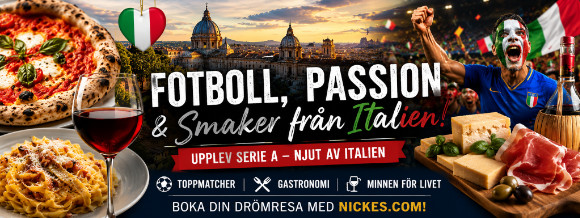 Kombinera mat och fotboll hos Nickes.Com